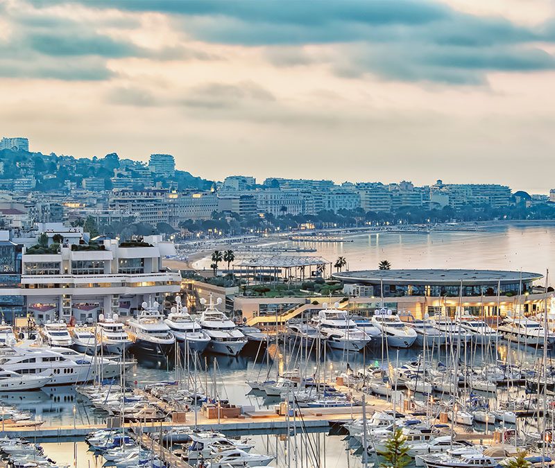 The city of Cannes in early morning